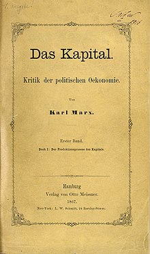 Imagem da obra "o capital" de Karl Marx